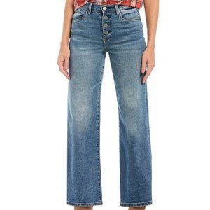 Chelsea & Violet Button Front Wide Leg Jeans